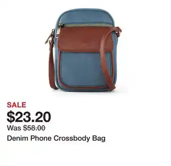 Belk Denim Phone Crossbody Bag offer