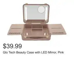 Costco Glo Tech Beauty Case with LED Mirror, Pink offer