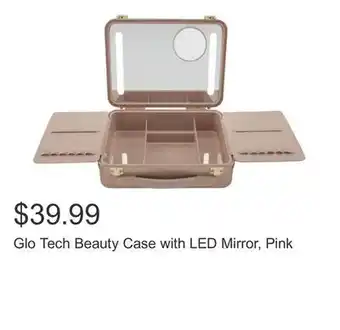 Costco Glo Tech Beauty Case with LED Mirror, Pink offer