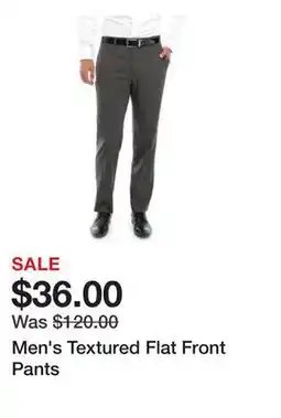 Belk Men's Textured Flat Front Pants offer