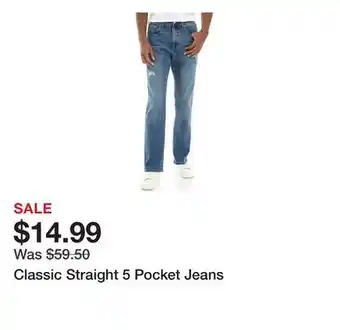 Belk Classic Straight 5 Pocket Jeans offer