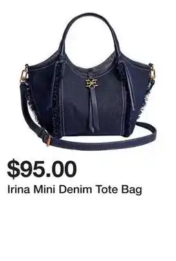 Belk Irina Mini Denim Tote Bag offer