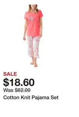 Belk Cotton Knit Pajama Set offer
