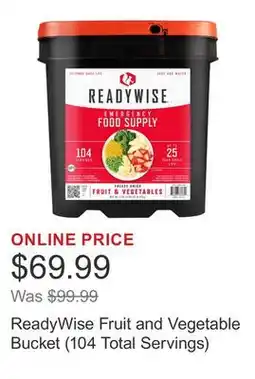 Costco ReadyWise Fruit and Vegetable Bucket (104 Total Servings) offer