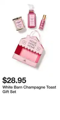 Bath & Body Works White Barn Champagne Toast Gift Set offer