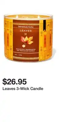 Bath & Body Works Leaves 3-Wick Candle offer