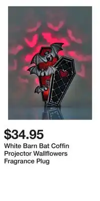 Bath & Body Works White Barn Bat Coffin Projector Wallflowers Fragrance Plug offer