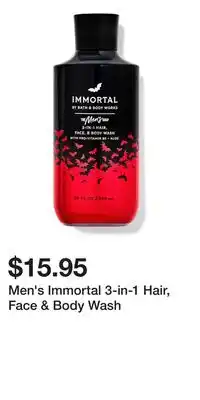 Bath & Body Works Men's Immortal 3-in-1 Hair, Face & Body Wash offer