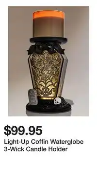 Bath & Body Works Light-Up Coffin Waterglobe 3-Wick Candle Holder offer