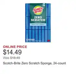Costco Scotch-Brite Zero Scratch Sponge, 24-count offer