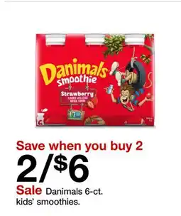 Target Danimals 6-ct. kids' smoothies offer