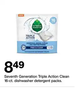 Target Seventh Generation Triple Action Clean 16-ct. dishwasher detergent packs offer