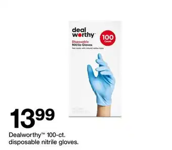 Target Dealworthy 100-ct. disposable nitrile gloves offer