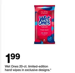 Target Wet Ones 20-ct. limited-edition hand wipes in exclusive designs offer