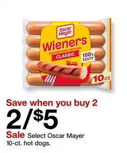 Target Select Oscar Mayer 10-ct. hot dogs offer