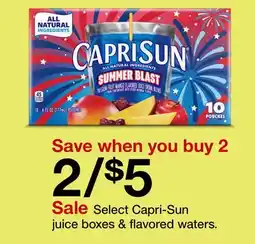 Target Capri-Sun juice boxes & flavored waters offer