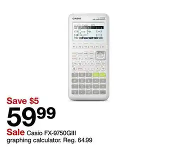 Target Casio FX-9750GIII graphing calculator offer