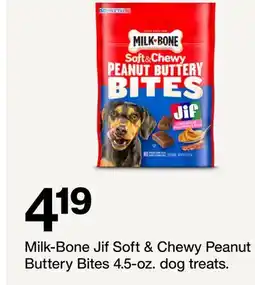 Target Milk-Bone Jif Soft & Chewy Peanut Buttery Bites 4.5-oz dog treats offer