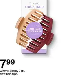 Target Gimme Beauty 2-pk. claw hair clips offer
