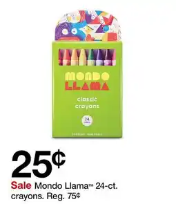 Target Mondo Llama 24-ct. crayons offer