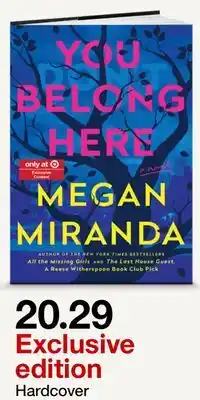 Target YOU BELONG HERE, MEGAN MIRANDA offer