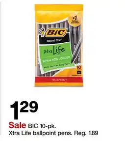 Target BIC 10-pk. Xtra Life ballpoint pens offer