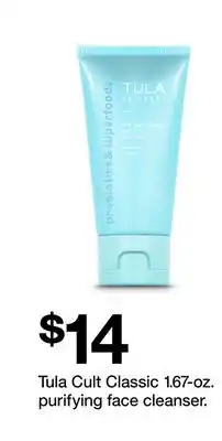 Target Tula Cult Classic 1.67-oz. purifying face cleanser offer