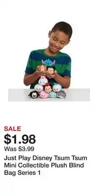 Game Stop Just Play Disney Tsum Tsum Mini Collectible Plush Blind Bag Series 1 offer