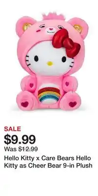 Game Stop Hello Kitty x Care Bears Hello Kitty as Cheer Bear 9-in Plush offer