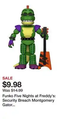 Game Stop Funko Five Nights at Freddy's: Security Breach Montgomery Gator Action Figure offer