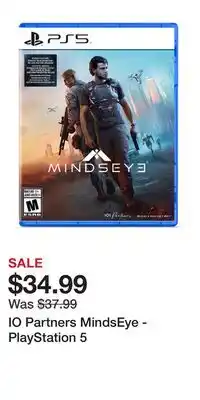Game Stop IO Partners MindsEye - PlayStation 5 offer