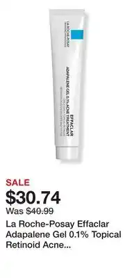 Ulta Beauty La Roche-Posay Effaclar Adapalene Gel 0.1% Topical Retinoid Acne Treatment offer