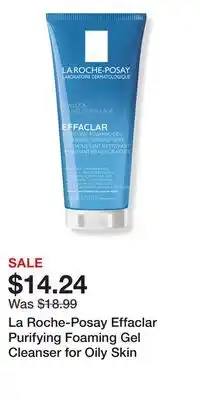 Ulta Beauty La Roche-Posay Effaclar Purifying Foaming Gel Cleanser for Oily Skin offer