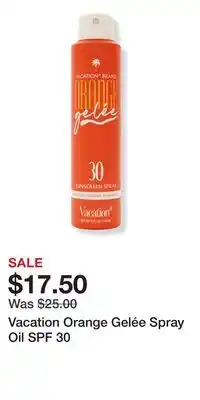 Ulta Beauty Vacation Orange Gelée Spray Oil SPF 30 offer