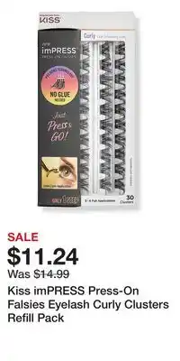 Ulta Beauty Kiss imPRESS Press-On Falsies Eyelash Curly Clusters Refill Pack offer