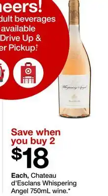 Target Chateau d'Esclans Whispering Angel 750mL wine offer