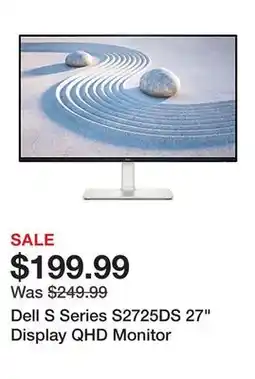 Office Depot Dell S Series S2725DS 27 Display QHD Monitor offer