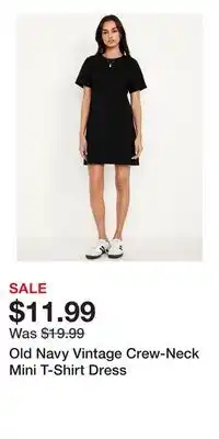 Old Navy Old Navy Vintage Crew-Neck Mini T-Shirt Dress offer