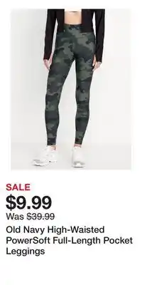 Old Navy Old Navy High-Waisted PowerSoft Full-Length Pocket Leggings offer