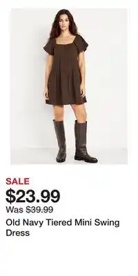 Old Navy Old Navy Tiered Mini Swing Dress offer