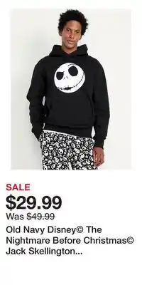 Old Navy Old Navy Disney The Nightmare Before Christmas Jack Skellington Hoodie offer