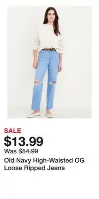 Old Navy Old Navy High-Waisted OG Loose Ripped Jeans offer