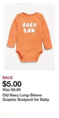Old Navy Old Navy Long-Sleeve Graphic Bodysuit for Baby offer