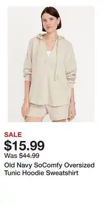 Old Navy Old Navy SoComfy Oversized Tunic Hoodie Sweatshirt offer