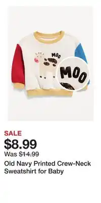 Old Navy Old Navy Printed Crew-Neck Sweatshirt for Baby offer