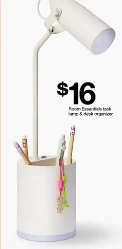 Target Room Essentials task lamp & desk organizer offer