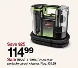 Target Bissell little green max portable carpet cleaner offer