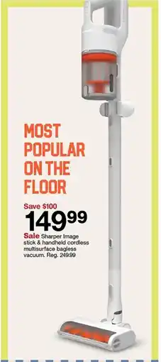 Target Sharper Image stick & handheld cordless multisurface bagless vacuum offer