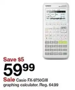 Target Casio FX-9750G||| graphing calculator offer
