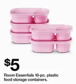 Target Room Essentials plastic food storage containers offer